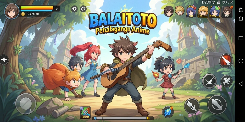 Tangkapan layar utama menunjukkan aksi seru dalam gameplay Anime BALAITOTO.