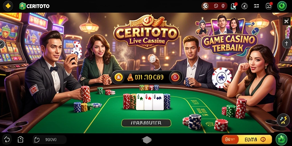 Tampilan gameplay Live Casino yang mendebarkan di CERITOTO.