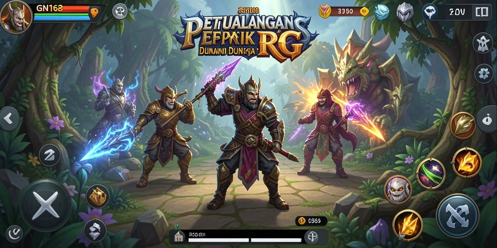 Tangkapan layar ini menunjukkan gameplay seru di dunia RPG GN168.