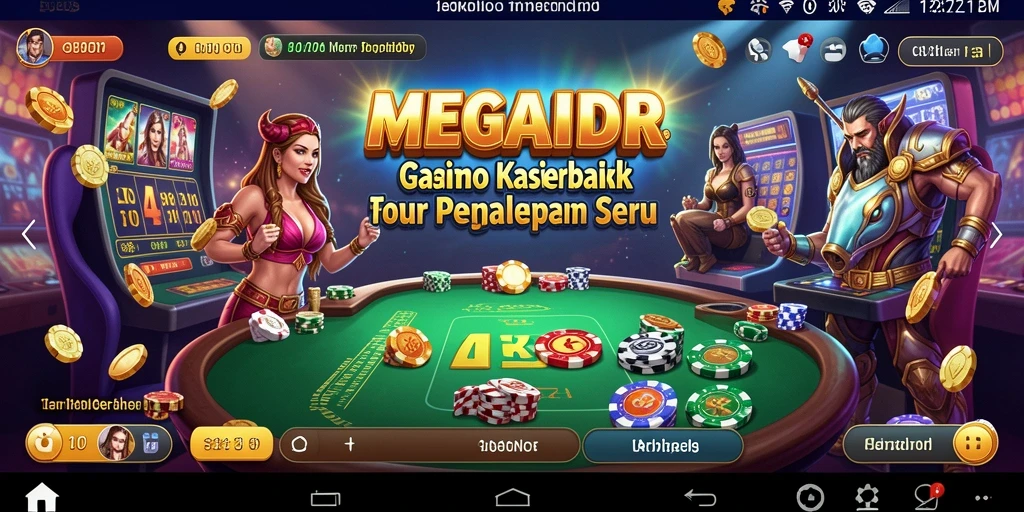 Tampilan menarik dari MEGAIDR saat permainan Kasino berlangsung.